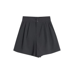 Order Online Semi Elastic Wide Leg Pants Fashion Design High Waist Pleated Wide Leg Shorts Hot Pants Supplier 96% polyester 4% spandex SKSP048 Order Online Semi Elastic Wide Leg Pants Fashion Design High Waist Pleated Wide Leg Shorts Hot Pants Supplier 96% polyester 4% spandex SKSP048
